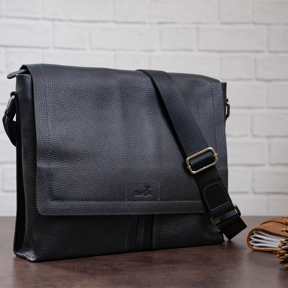 Men's Leather Bag SHVIGEL 11106 Black Genuine Leather Durable Design