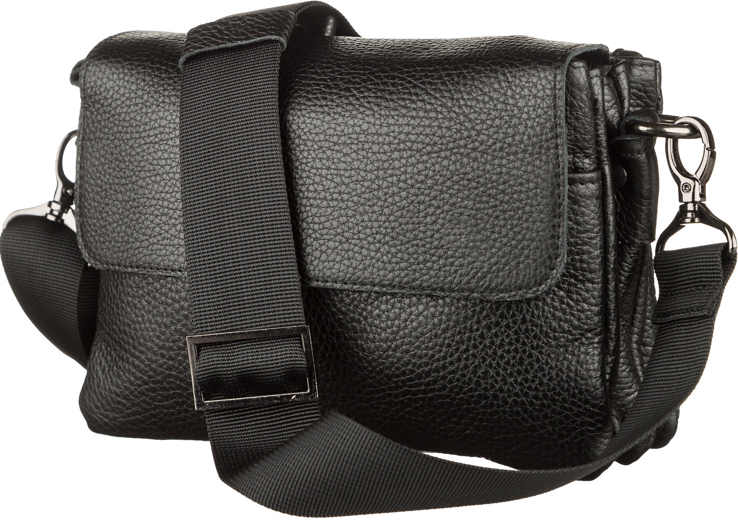 Men's Leather Bag SHVIGEL 11038 Black Natural Leather Made in Ukraine
