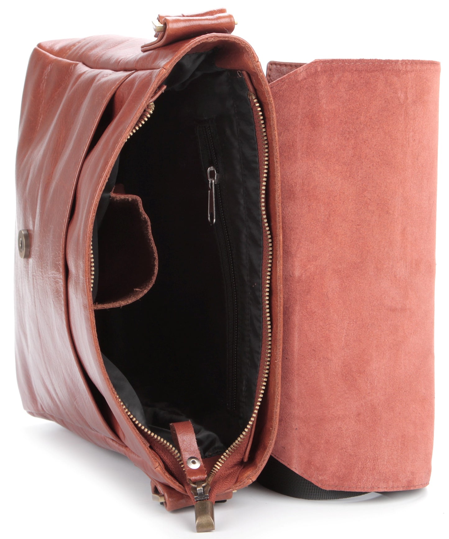 Leather Bag SHVIGEL 00877 Brown Genuine Leather Made in Ukraine