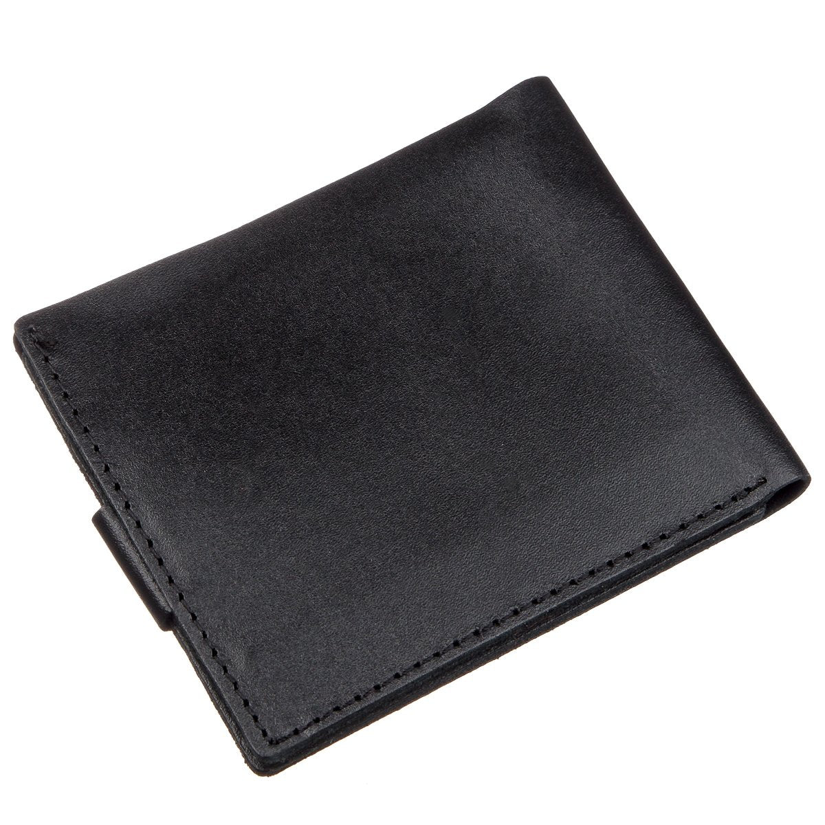 Horizontal Men's Wallet SHVIGEL 16217 Black Genuine Leather - Ukrainian Craftsmanship