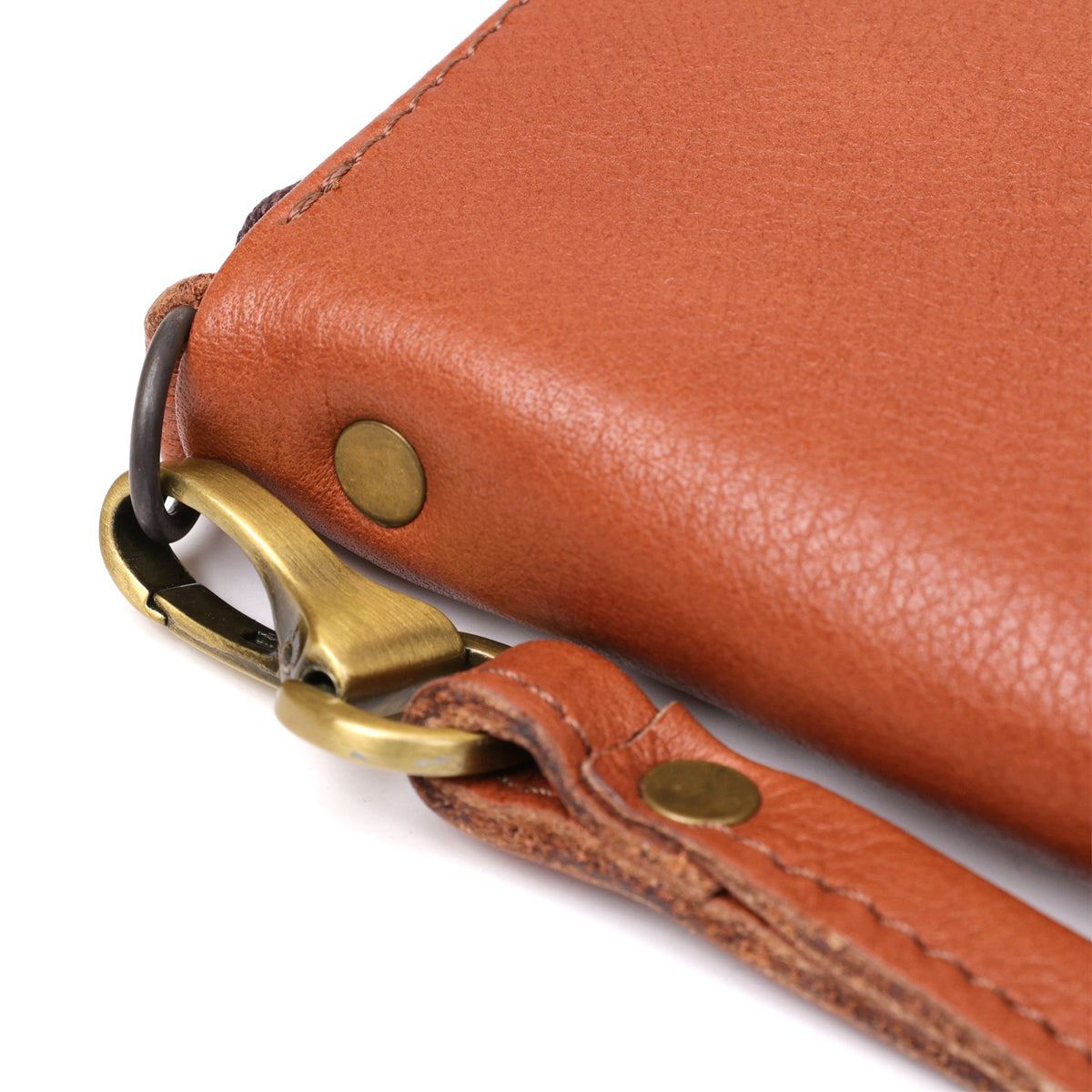 Men's Leather Clutch SHVIGEL 19122 Brown Made in Ukraine, Genuine Leather Material