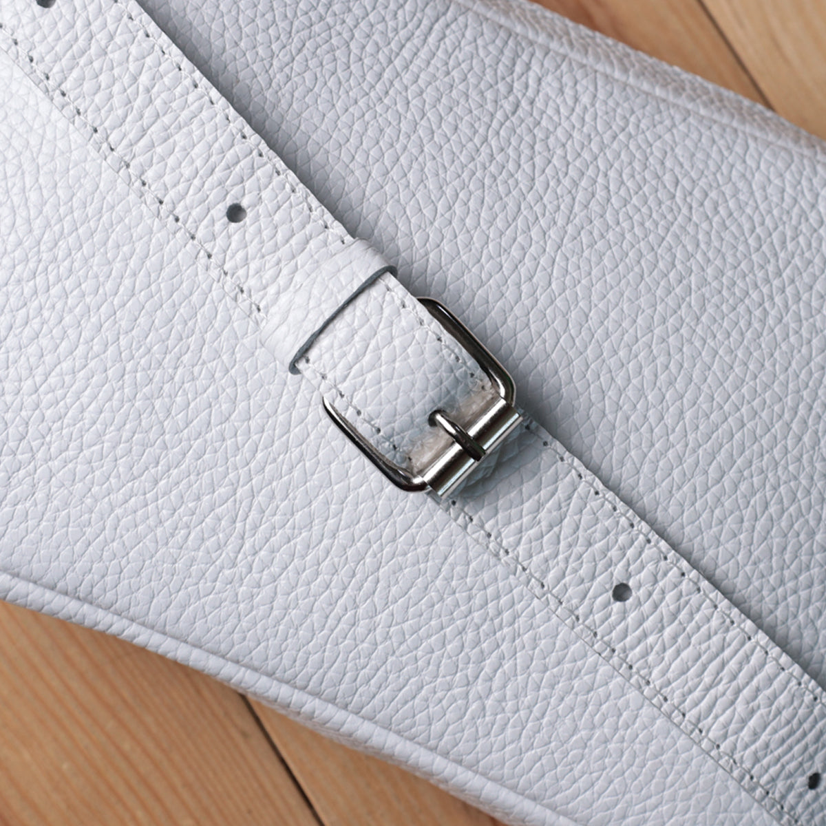 Universal Classic Crossbody Bag by SHVIGEL 22840 in White Natural Leather