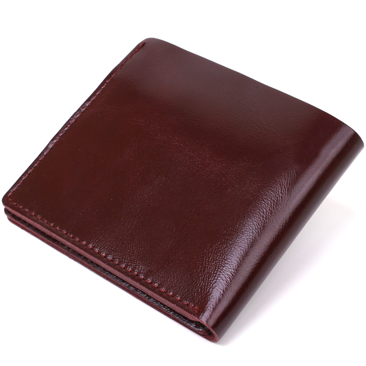 Stylish Leather Wallet SHVIGEL 16442 Burgundy Natural Leather Quality Finish