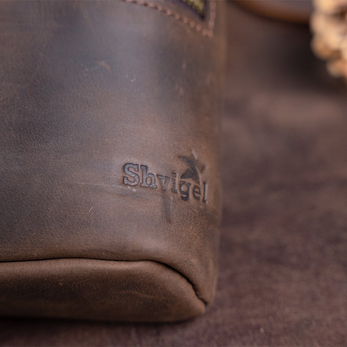 Men's Leather Bag SHVIGEL 11094 Brown Natural Leather High-Quality Craftsmanship