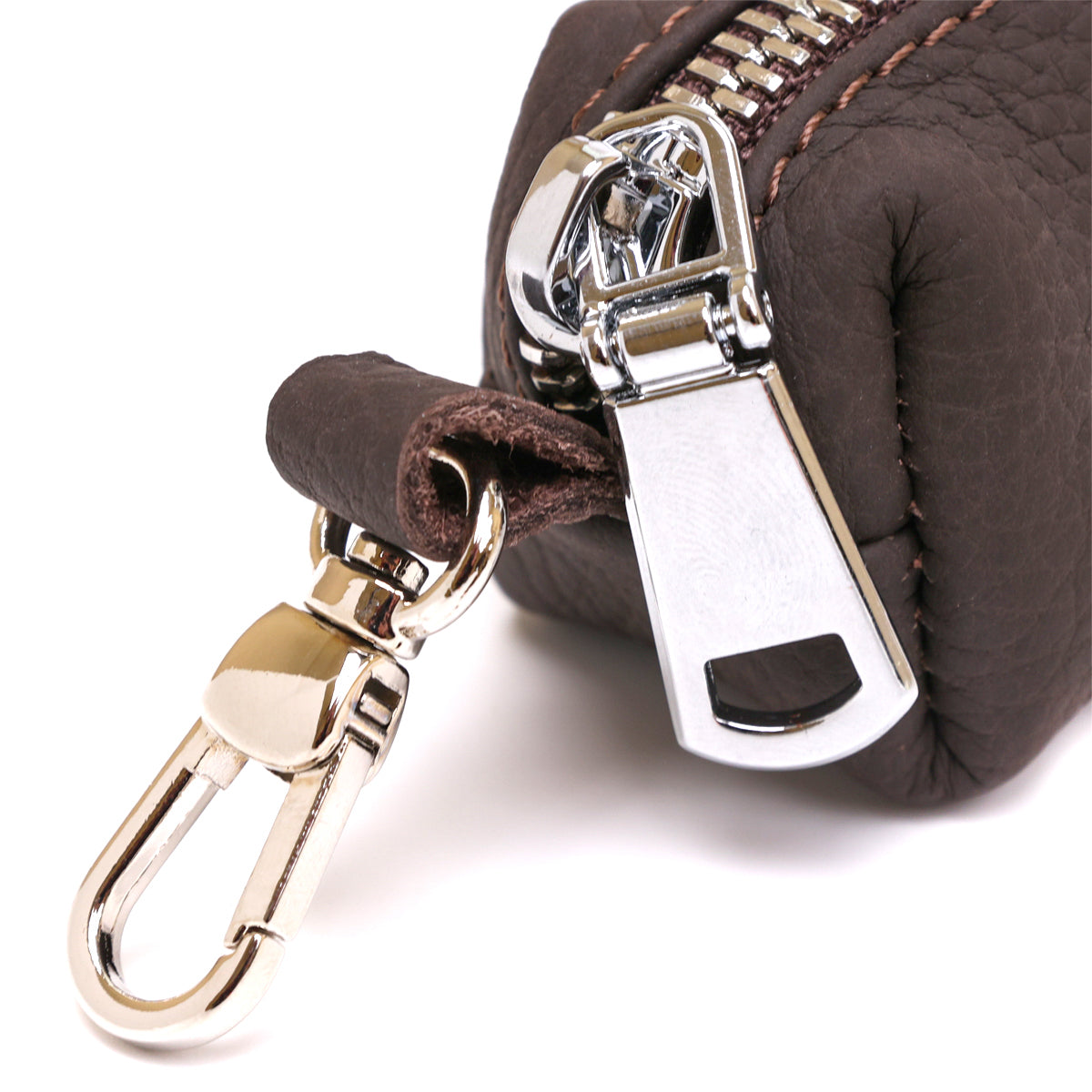 Matte Leather Key Holder SHVIGEL 16545 Brown - Natural Leather, Ideal for Keys