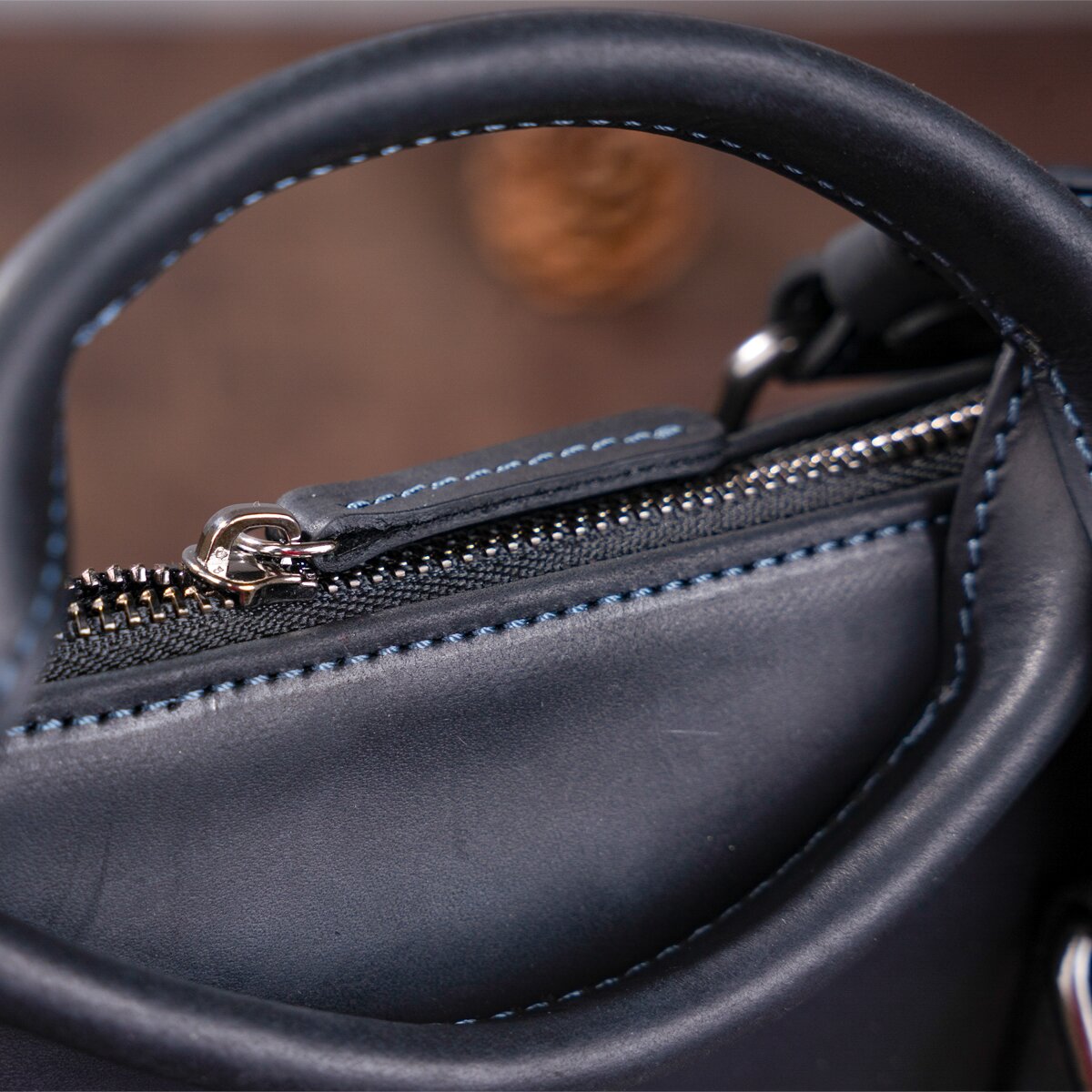 Leather Laptop Bag SHVIGEL 11111 Black Genuine Leather Made in Ukraine