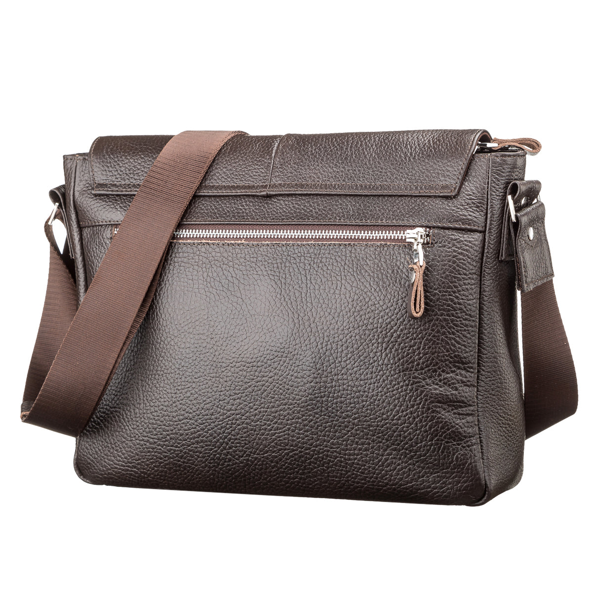 Leather Bag SHVIGEL 00798 Brown, Made in Ukraine, Genuine Leather Material