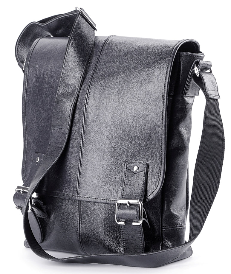 SHVIGEL Leather Bag 00919 Black - Premium Quality Genuine Leather from Ukraine
