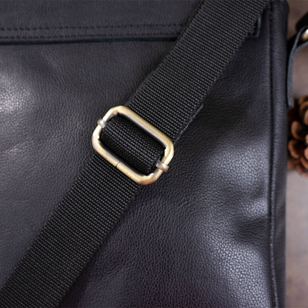 Men's Leather Bag - SHVIGEL 19100 - Black - Natural Leather - Handmade in Ukraine