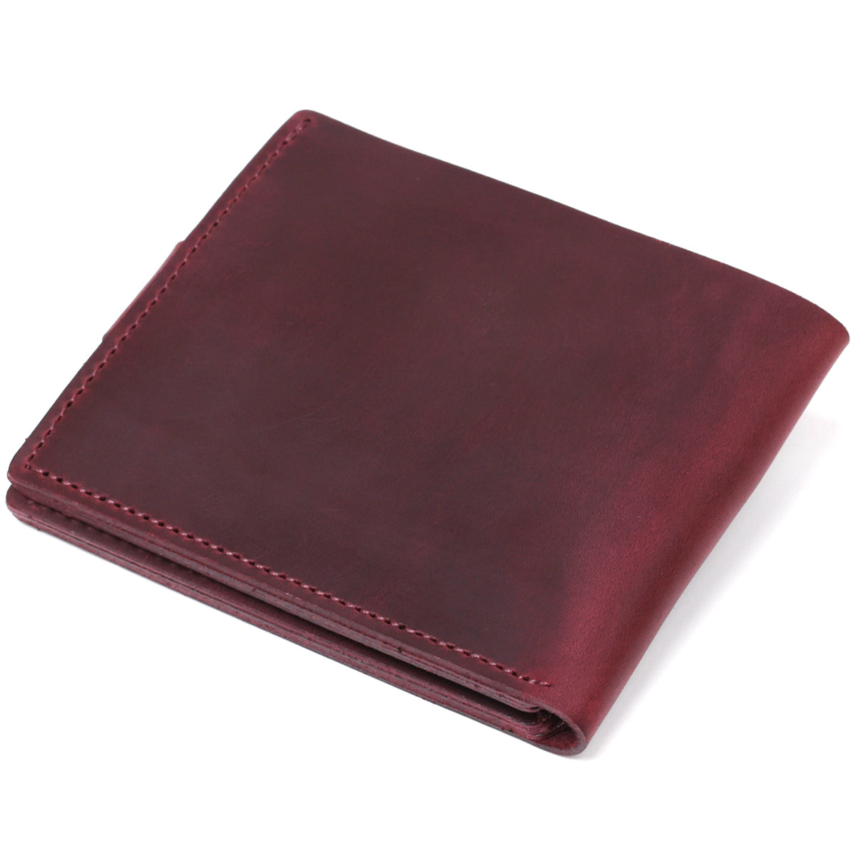 Vintage Women's Wallet SHVIGEL 16457 Burgundy Natural Leather Made in Ukraine