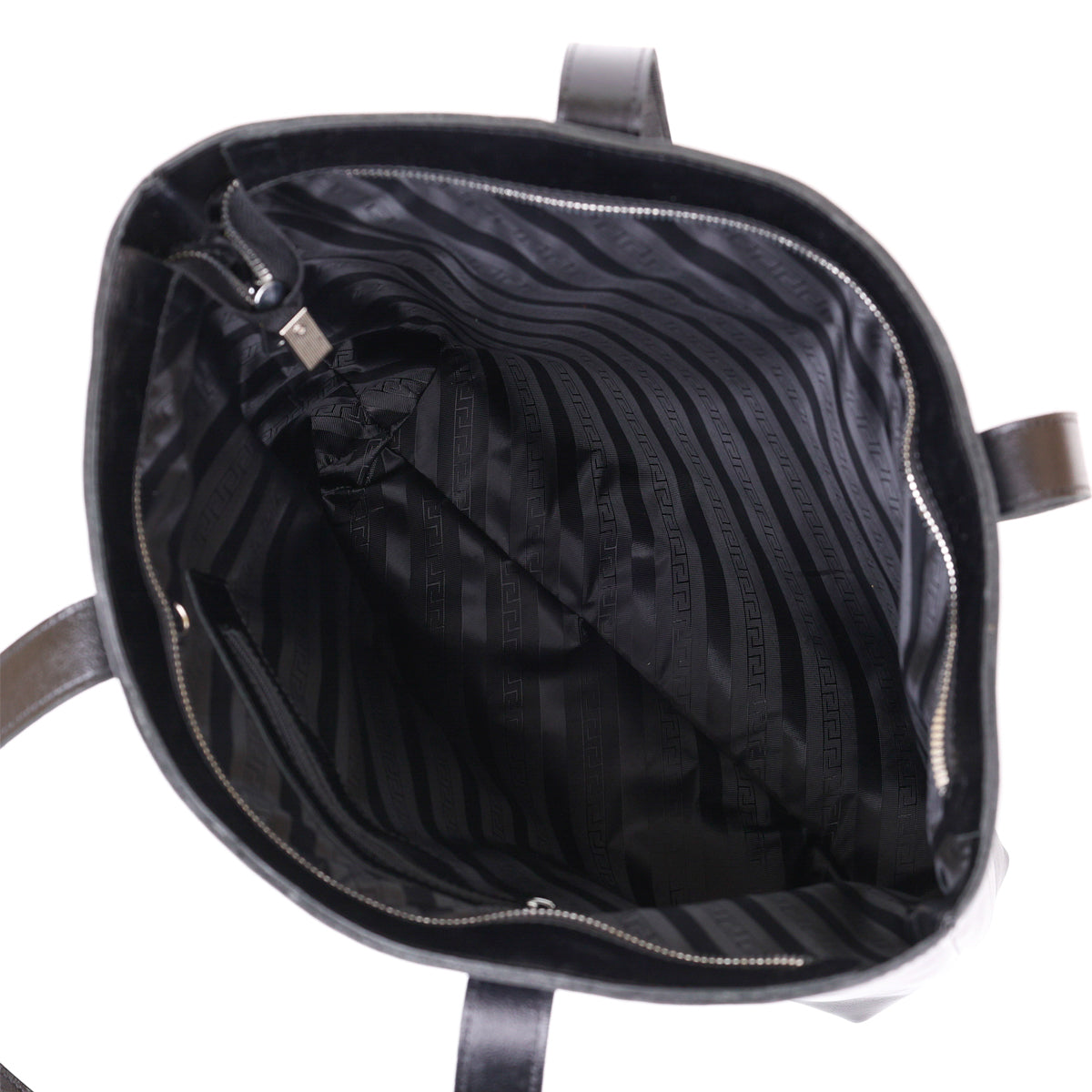 Classic Women's Leather Shopper Bag SHVIGEL 16365 Black - Natural Leather Design