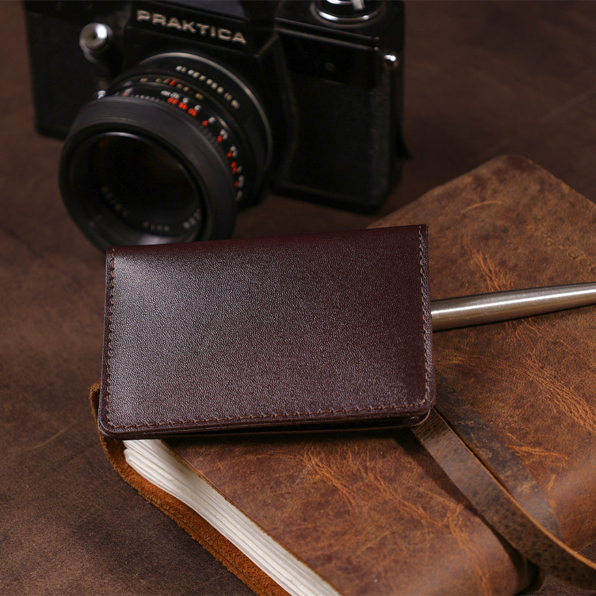 Leather Driver's License Cover SHVIGEL 13971 Brown Natural Leather Durable Design