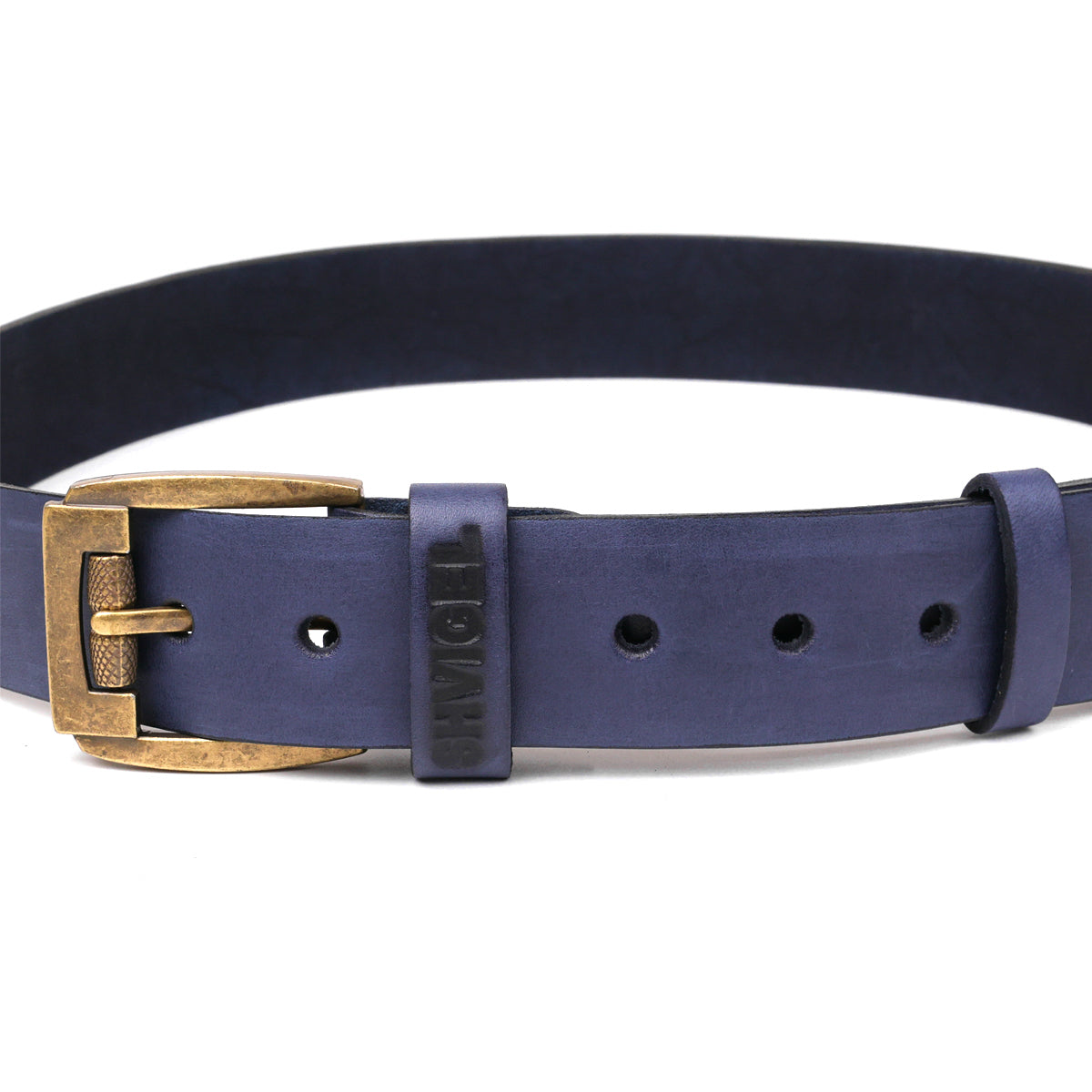 Leather Men's Belt SHVIGEL 11258 Blue Genuine Leather Made in Ukraine