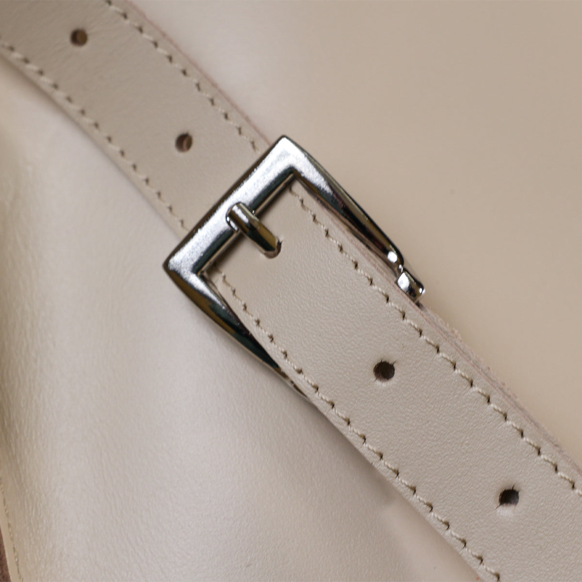 Stylish Women's Leather Fanny Pack SHVIGEL 16391 Beige Genuine Leather Design