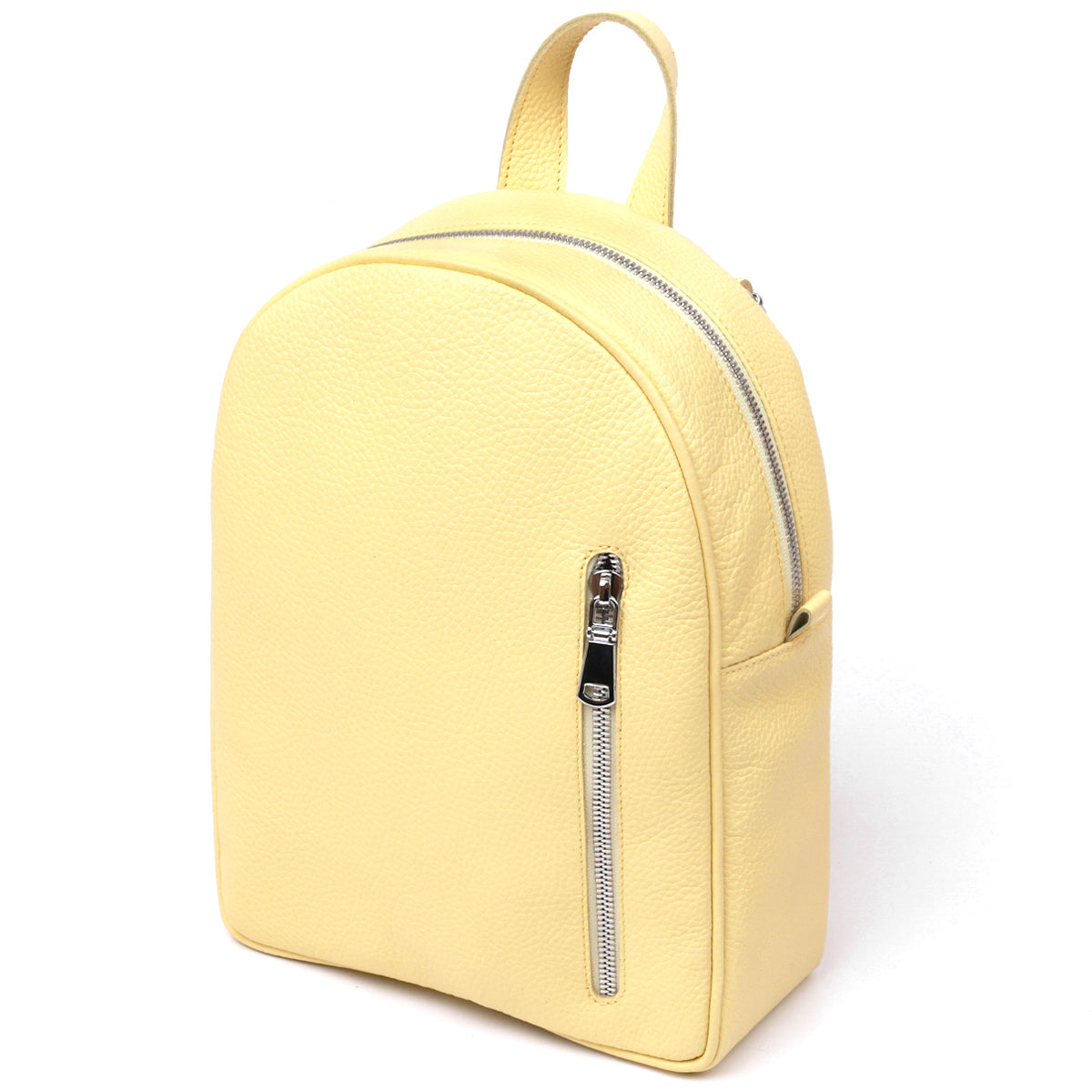 Leather Backpack SHVIGEL 16322 Lemon - Natural Leather, Made in Ukraine
