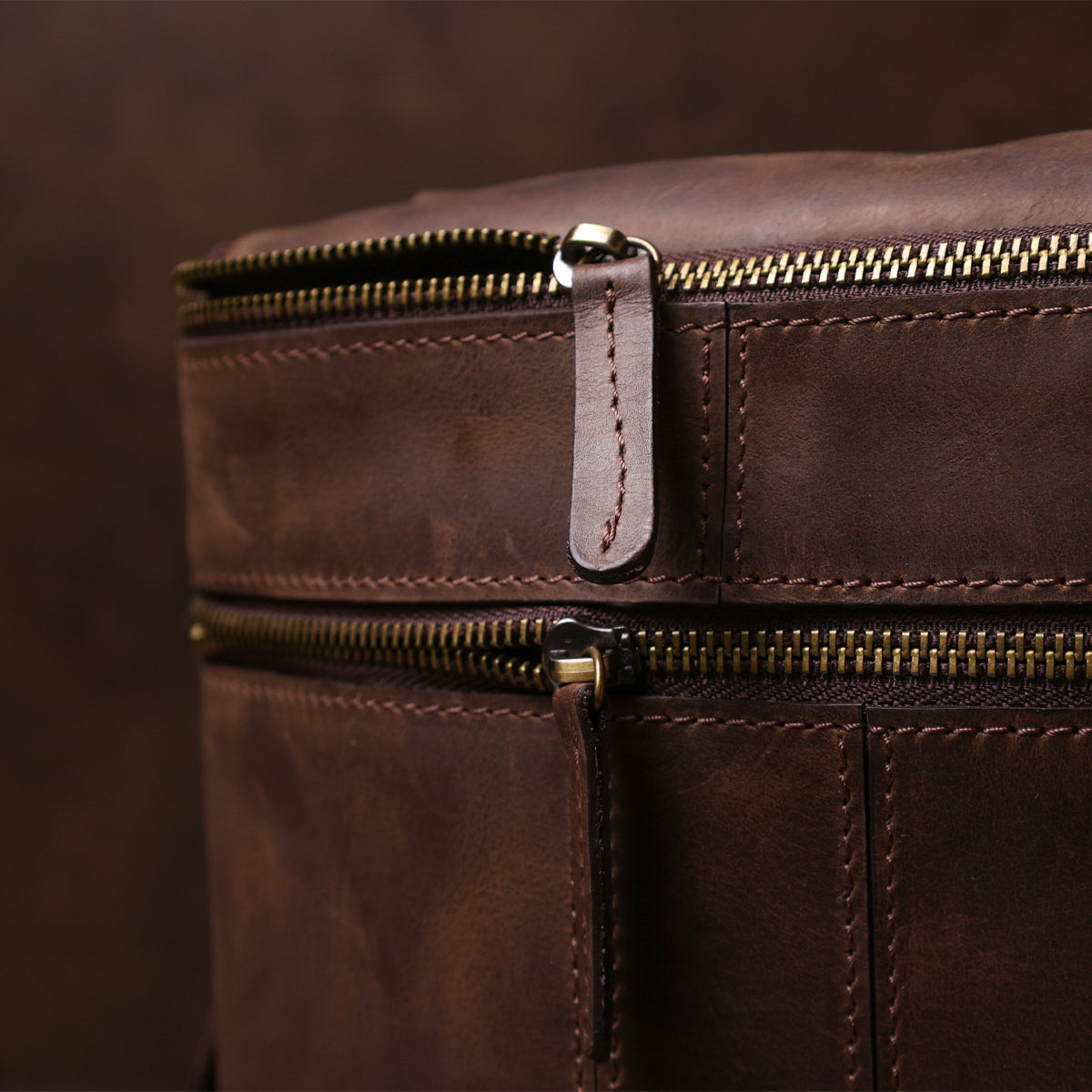 Men's Leather Bag SHVIGEL 11103 Brown Genuine Leather Made in Ukraine