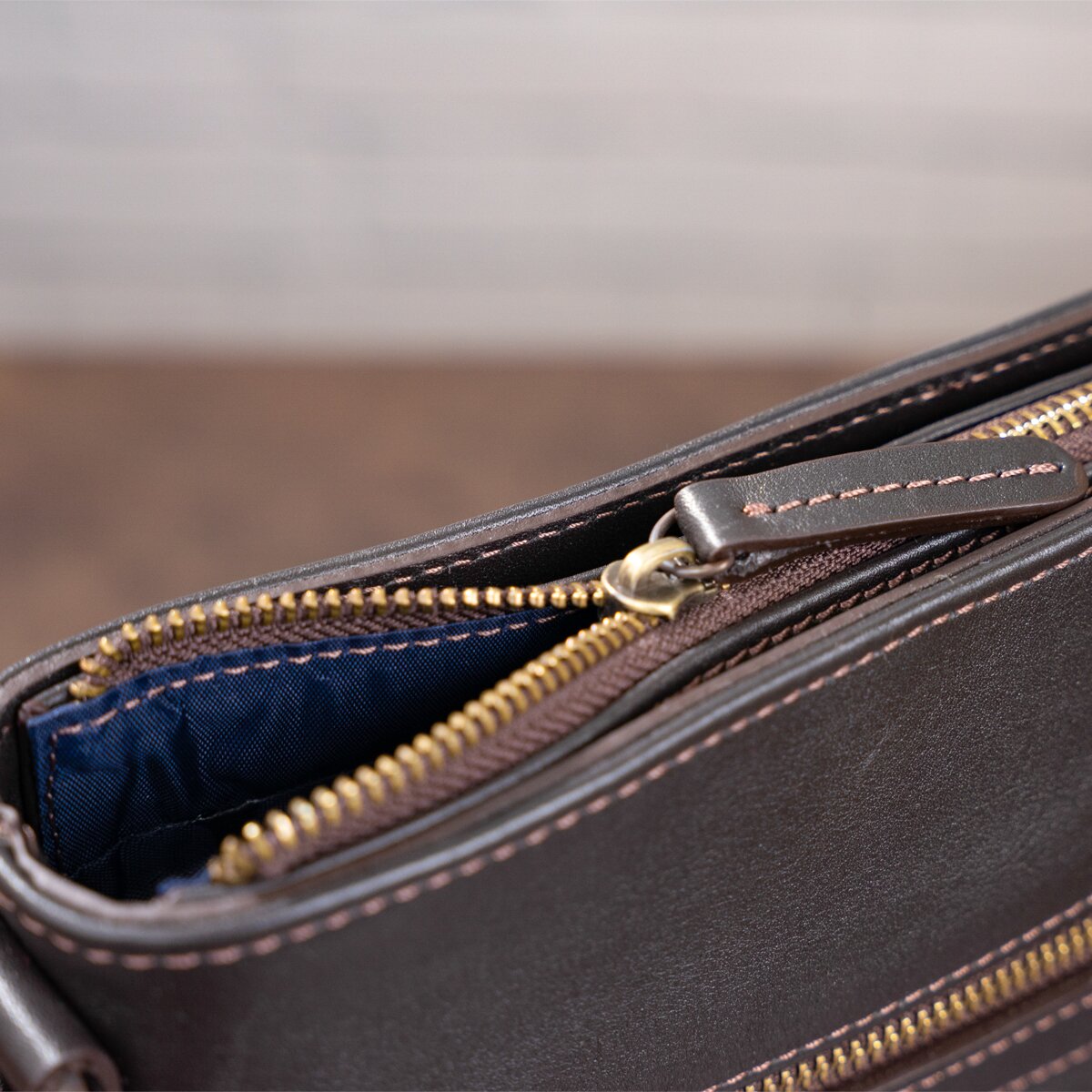 Men's Multifunctional Bag SHVIGEL 11178 Brown Smooth Leather - Natural Leather Quality