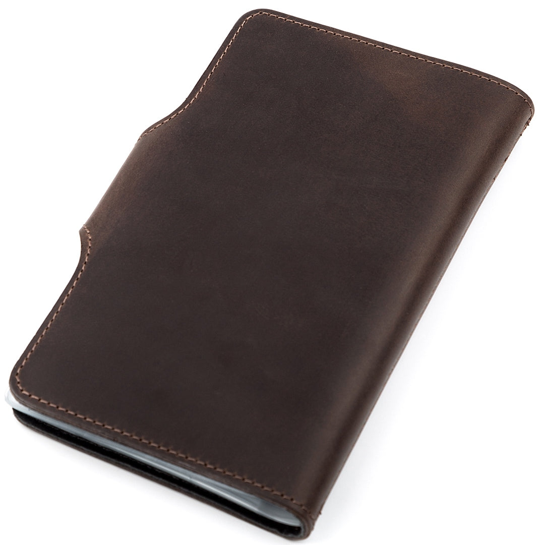 Large SHVIGEL Business Card Holder 13904 Brown Leather for Visiting Cards