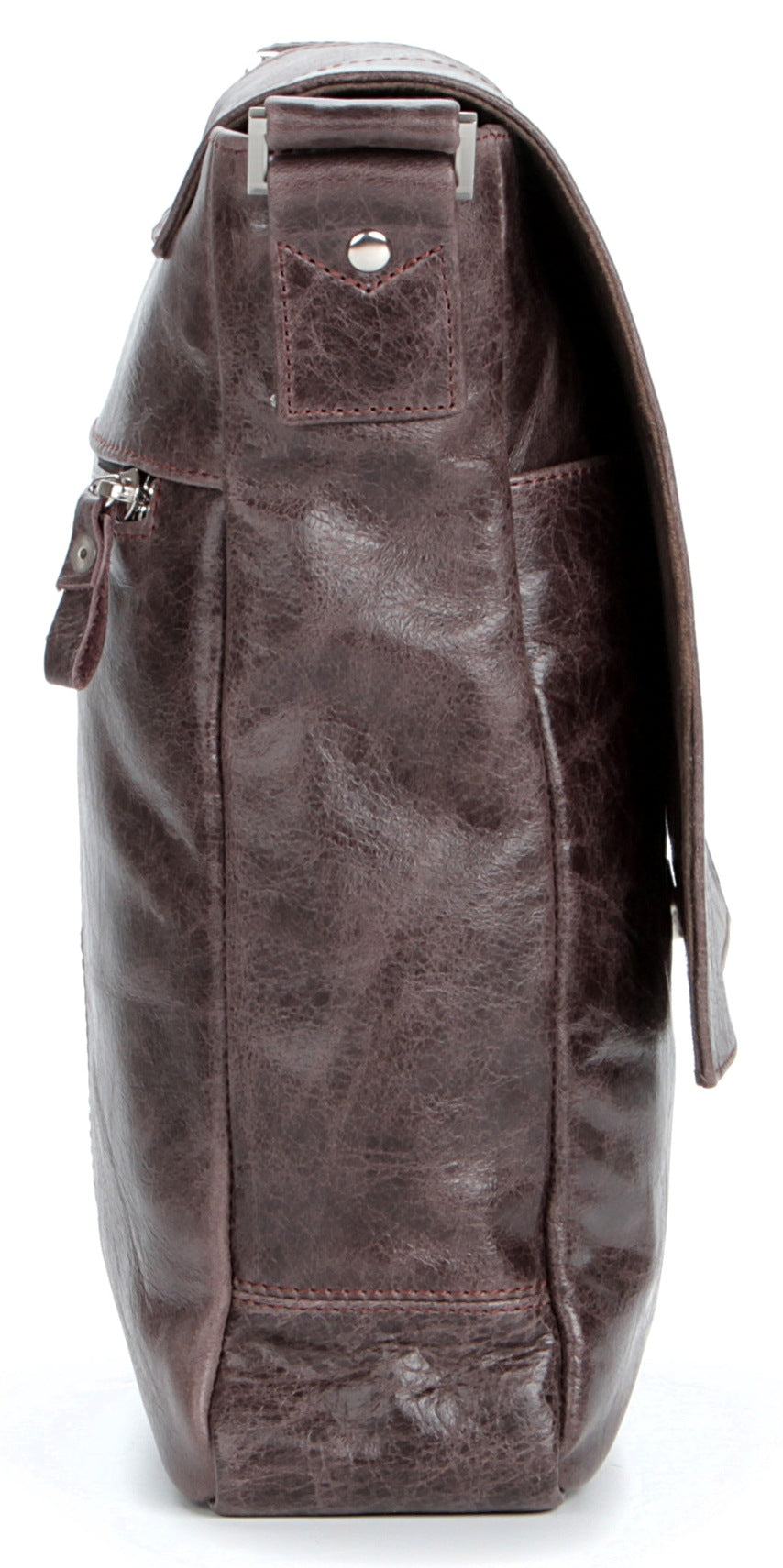 Leather Bag SHVIGEL 00796 Brown Natural Leather Handmade in Ukraine