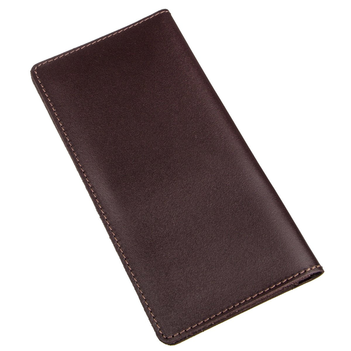 Vertical Wallet SHVIGEL 13992 Brown Genuine Leather Made in Ukraine