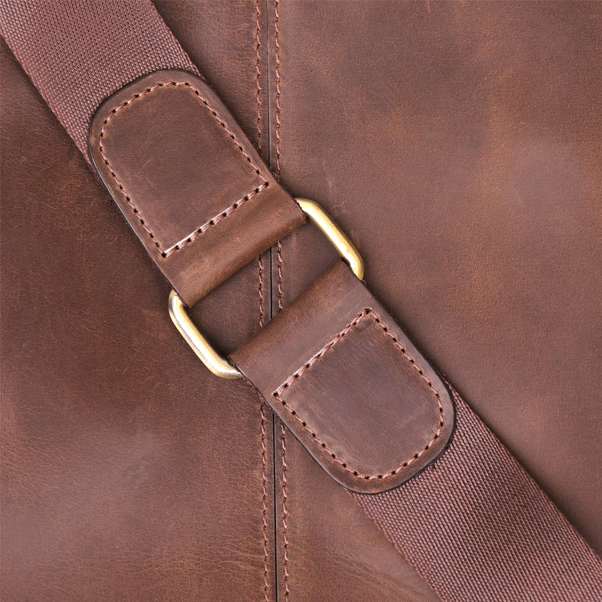 Men's Leather Bag SHVIGEL 11103 Brown Genuine Leather Made in Ukraine