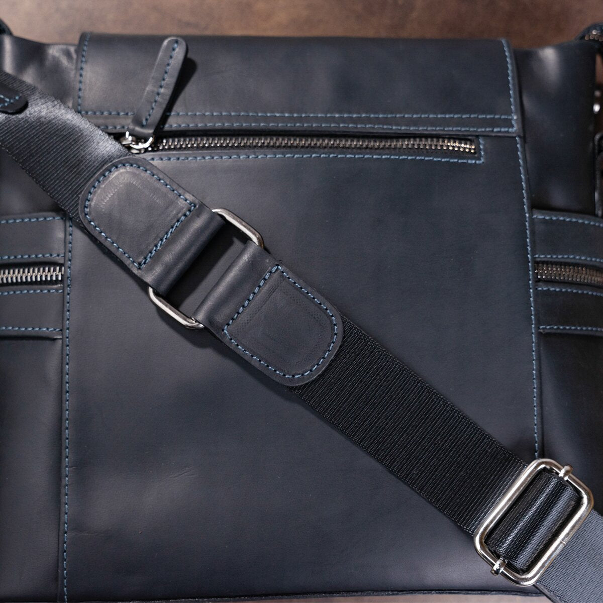 Men's Leather Bag SHVIGEL 11096 Black Genuine Leather Made in Ukraine
