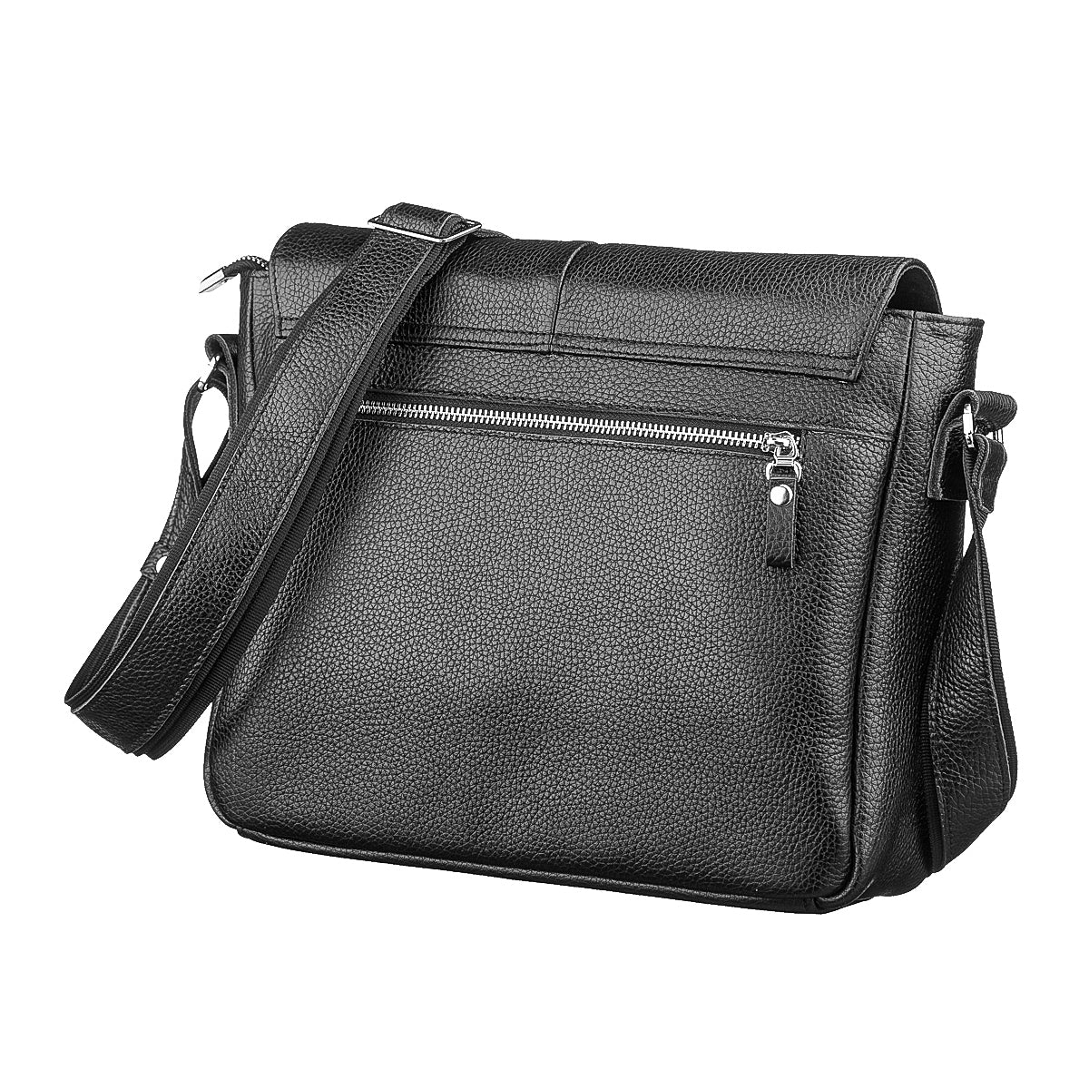 Leather Bag SHVIGEL 11131 Black Ukrainian Genuine Leather Stylish Design