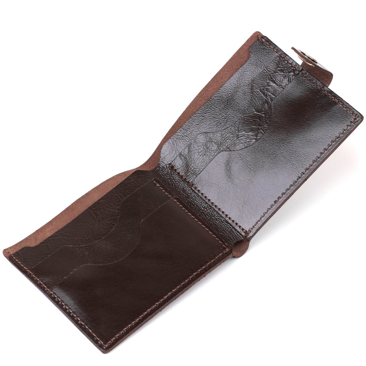 Universal Men's Wallet SHVIGEL 16464 Brown Genuine Leather from Ukraine