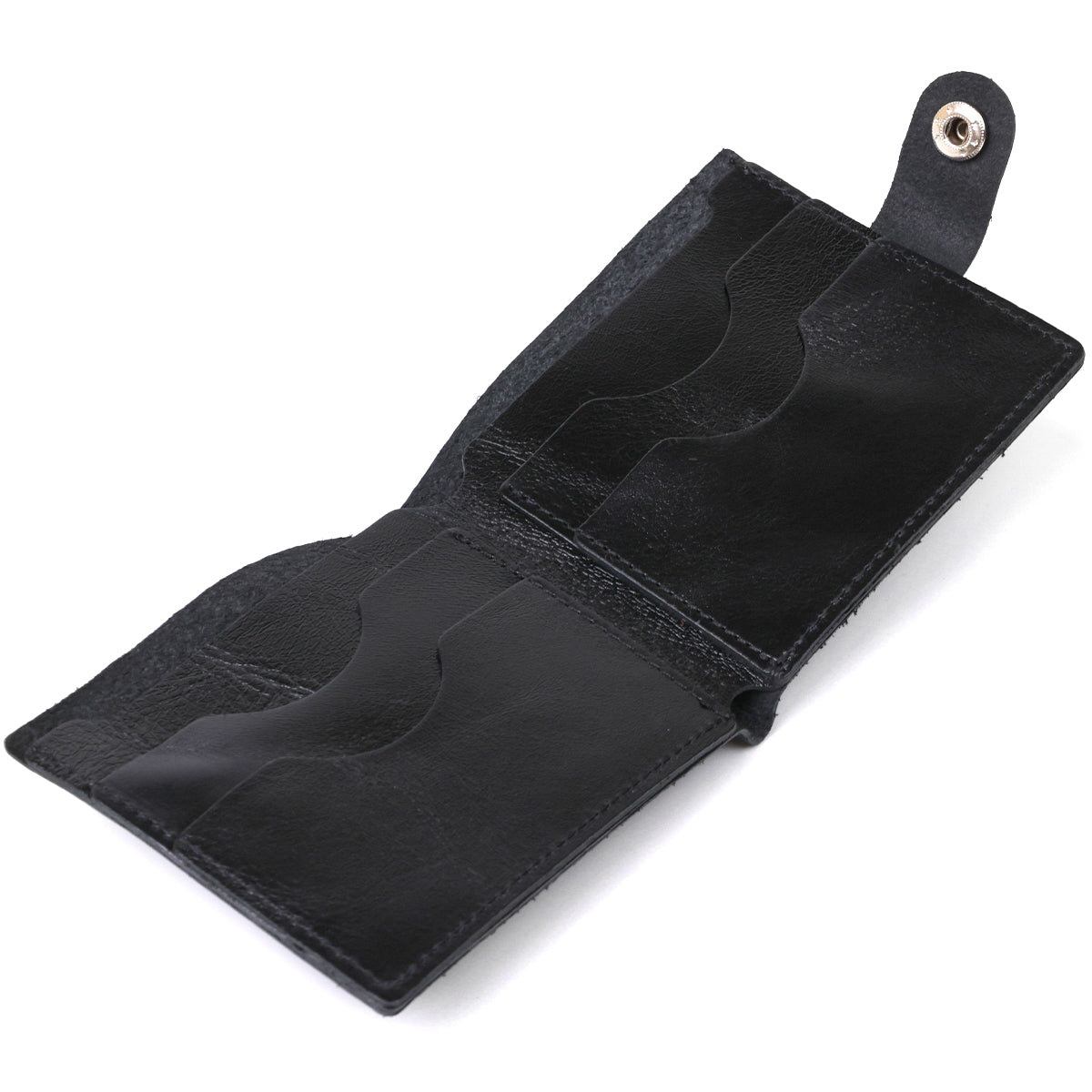 Men's Slim Leather Wallet SHVIGEL 16460 Black Genuine Leather, Ukraine Made