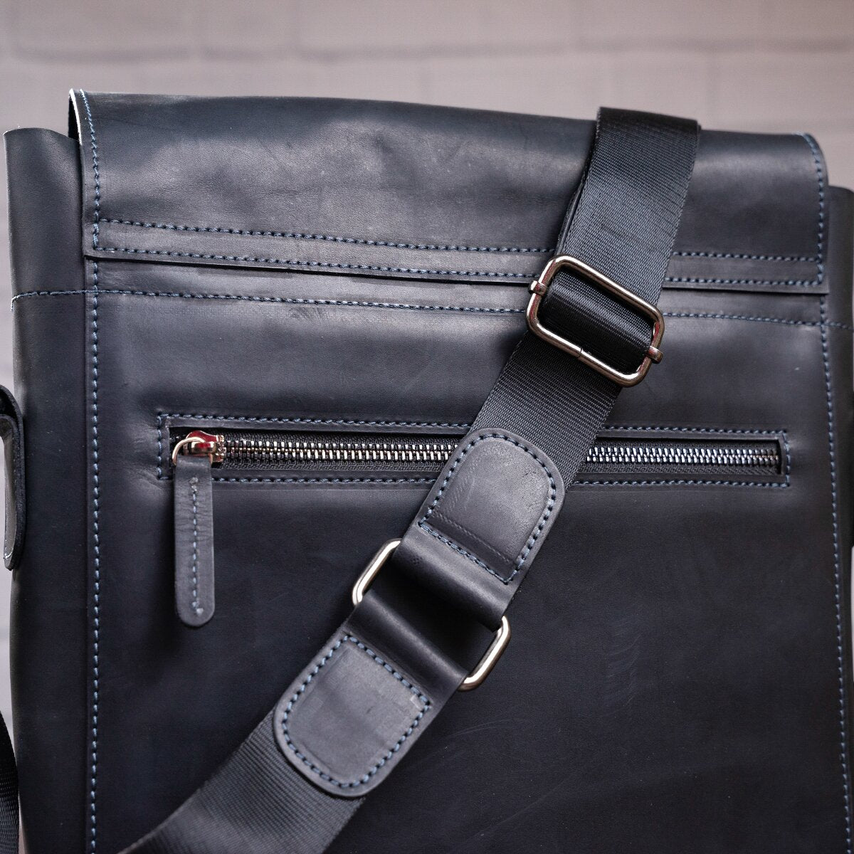 Men's Leather Bag SHVIGEL 11112 Black Genuine Leather from Ukraine