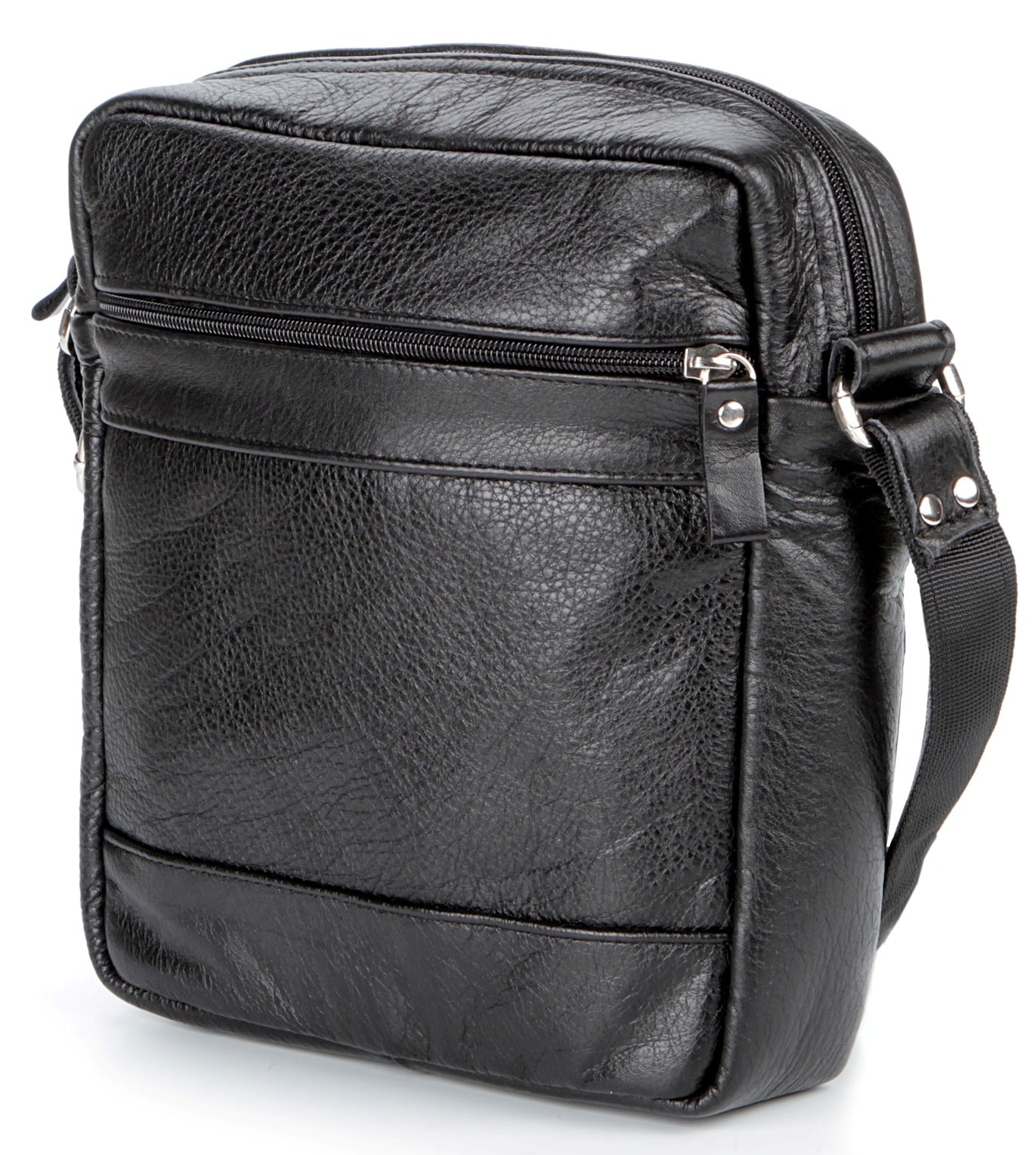 Elite Leather Men's Bag SHVIGEL 00791 Black, Genuine Leather, Ukrainian Craftsmanship