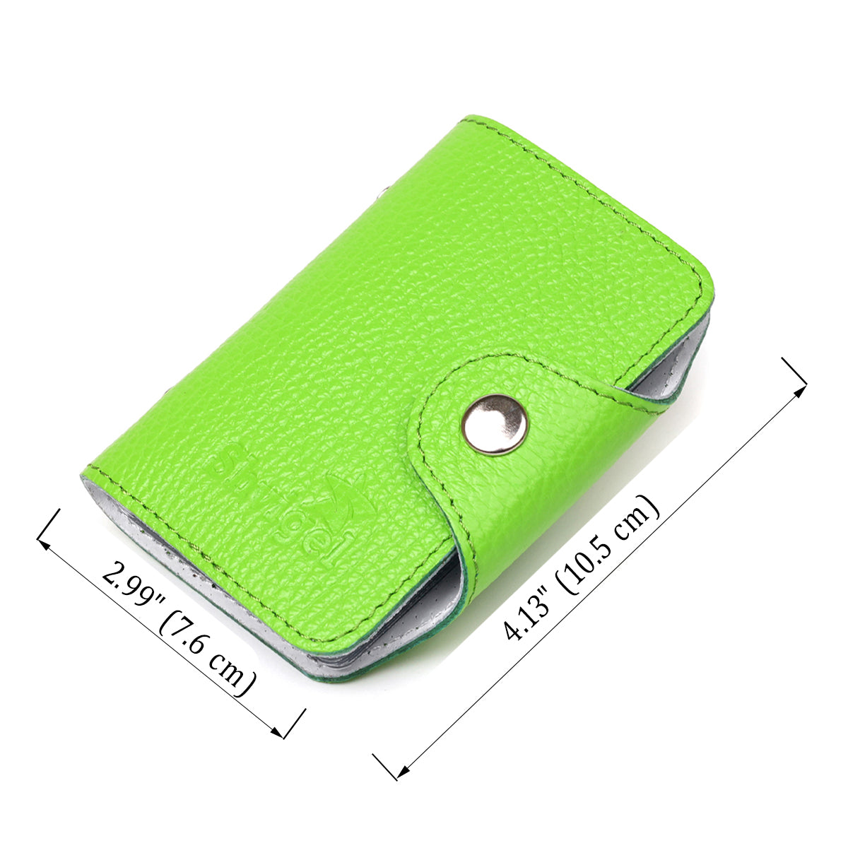 Leather Business Card Holder SHVIGEL 00105 Brown Genuine Leather for Business Cards