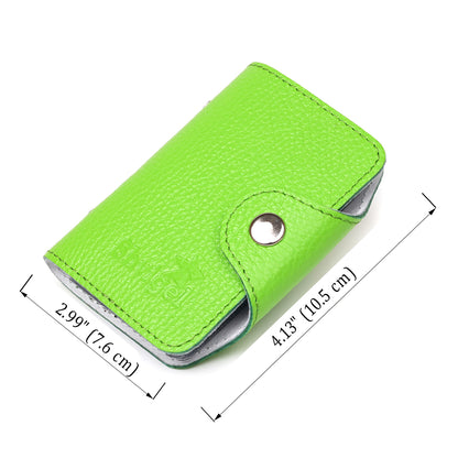 Leather Business Card Holder SHVIGEL 00105 Brown Genuine Leather for Business Cards