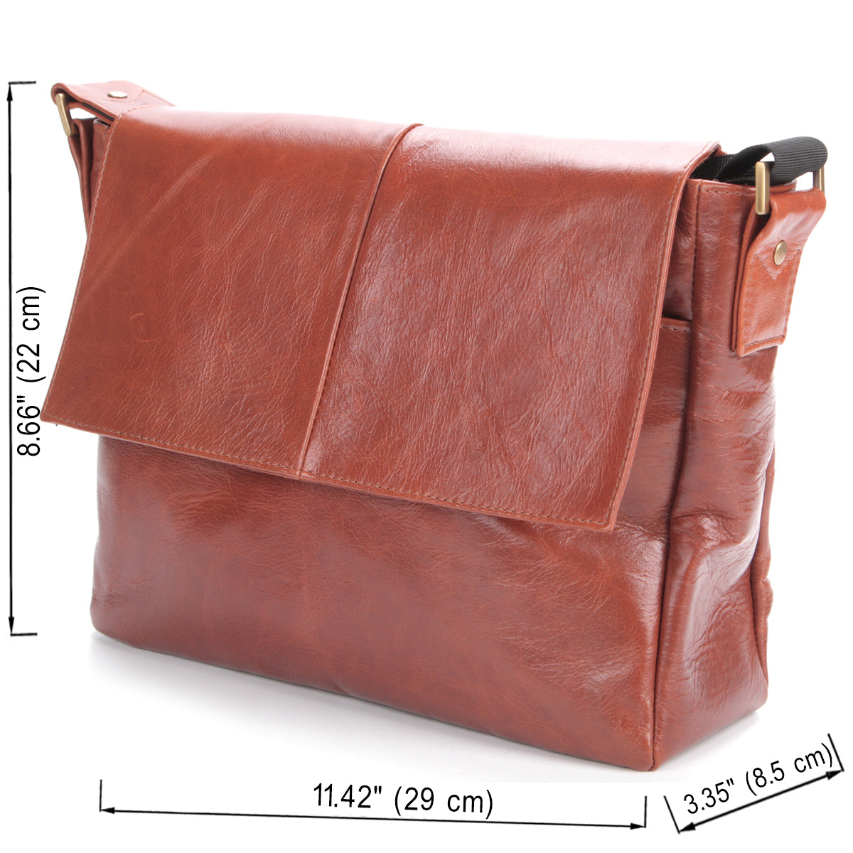 SHVIGEL Leather Bag 00876 Brown - High-Quality Handmade Ukrainian Design