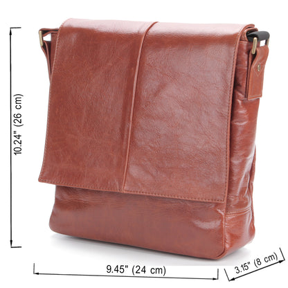 Leather Bag SHVIGEL 00877 Brown Genuine Leather Made in Ukraine