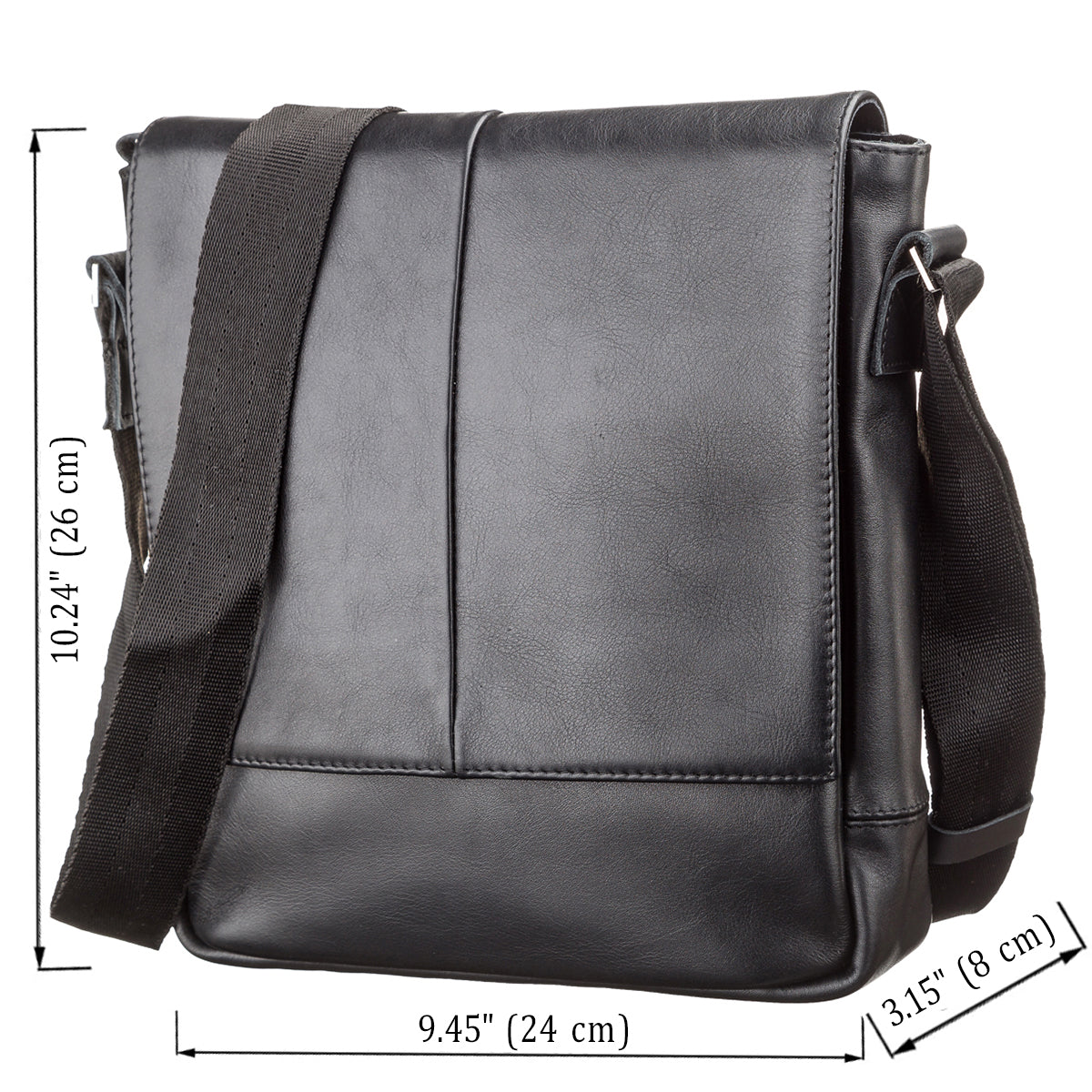 Men's Genuine Leather Bag SHVIGEL 00878 Black, Stylish Design Made in Ukraine