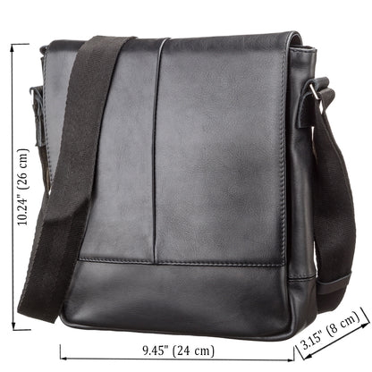 Men's Genuine Leather Bag SHVIGEL 00878 Black, Stylish Design Made in Ukraine