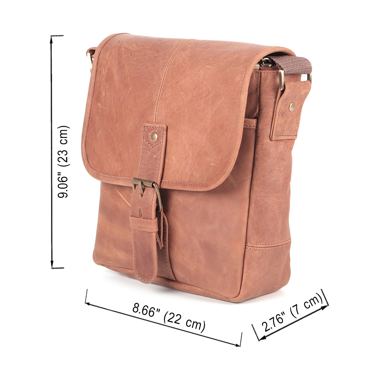 Genuine Leather Bag SHVIGEL 00883 Brown - Premium Quality Ukrainian Design