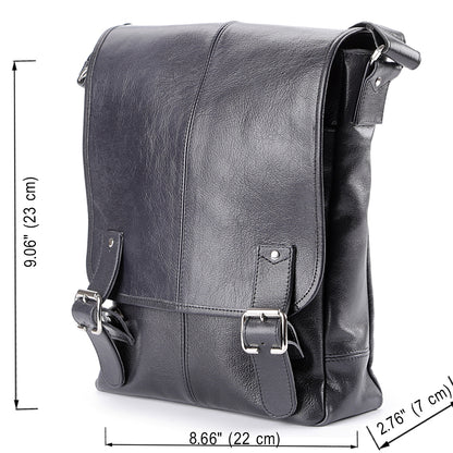 SHVIGEL Leather Bag 00919 Black - Premium Quality Genuine Leather from Ukraine