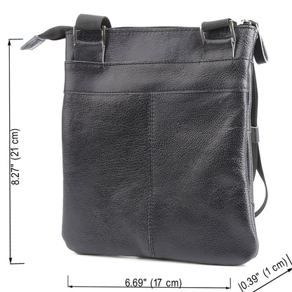 Leather Bag SHVIGEL 00966 Blue Natural Leather Handmade from Ukraine