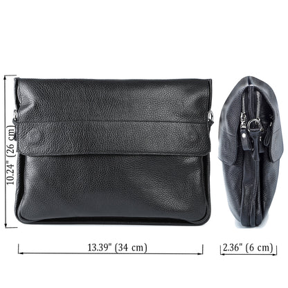 Leather Bag SHVIGEL 00997 Black - Natural Leather Handmade from Ukraine