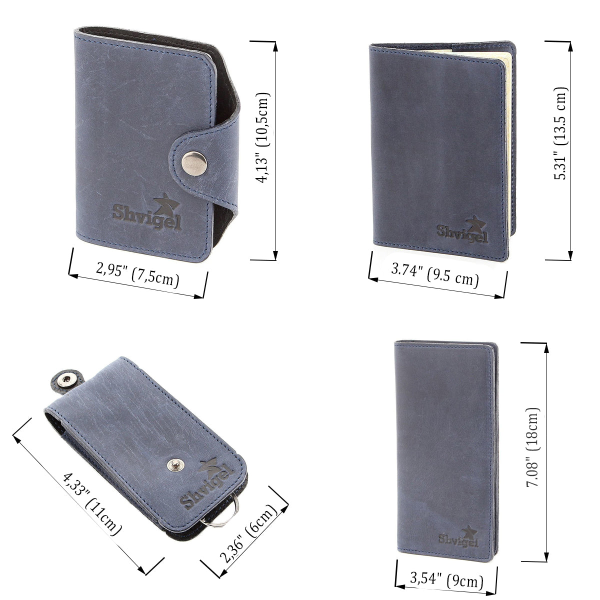 Stylish SHVIGEL Leather Accessories Set 10075 – Genuine Leather from Ukraine