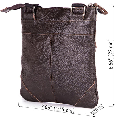 Leather Bag SHVIGEL 11014 Made in Ukraine Brown Natural Leather Classic Design