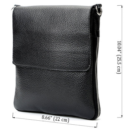 Genuine Leather Handbag SHVIGEL 11016 Black, Made in Ukraine, Premium Quality