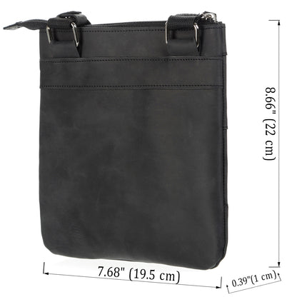 Leather Bag SHVIGEL 11024 Black Genuine Leather Handmade from Ukraine