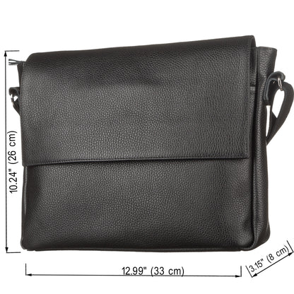 Leather Bag SHVIGEL 11043 Black - Made in Ukraine, Genuine Leather Material, Stylish Design