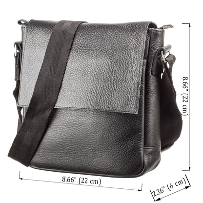Leather Bag SHVIGEL 11081 Black Genuine Leather Handmade in Ukraine