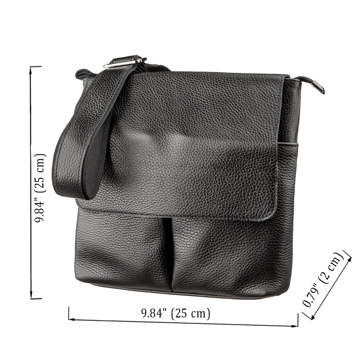 Genuine Leather Bag SHVIGEL 11157 Black - Stylish and Durable Ukrainian Design