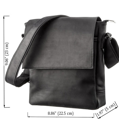 Men's Leather Bag SHVIGEL 11171 Black Genuine Leather from Ukraine, Stylish Design