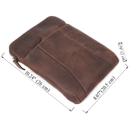 Stylish Men's Vintage Leather Messenger Bag SHVIGEL 11180 Brown, Genuine Leather